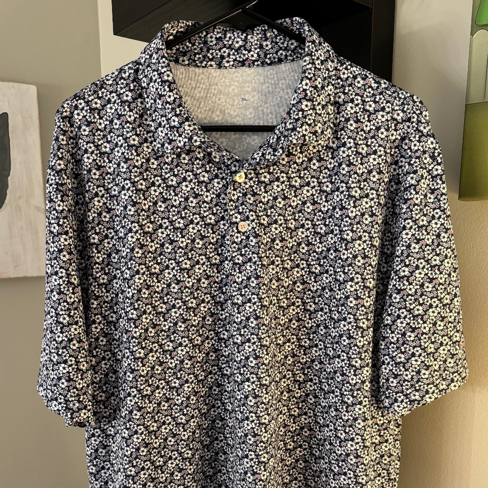 Southern Tide Floral Golf Polo, Size XL